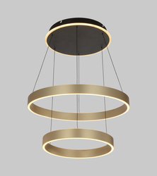 Aviano Lighting lampa wisząca LED Marling ściemnialna 80W 8000lm 3000K złoto/czarna 6072-304