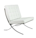 King Home Fotel BARCELON PRESTIGE PLUS biały - włoska selekcjonowana skóra naturalna, stal KH1501100211