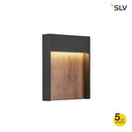 SLV kinkiet zewnętrzny LED Flat 14W 500lm 3000/4000K antracyt/drewniany IP65 1002953