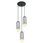 Italux lampa wisząca Simon 3xG9 czarna MDM-3938/3 BK