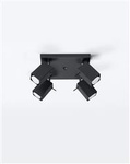Sollux plafon (reflektorki) Merida 4 4xGU10 czarny SL.0102