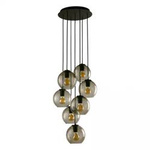 Nowodvorski lampa wisząca Vetro VII 7xE27 czarno/dymiona 9131