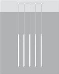 Sollux lampa wisząca Pastelo 5 5xG9 biała SL.0468