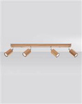 Sollux plafon (reflektorek) Zeke 4 4xGU10 drewniany SL.1031