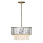 Quintiesse lampa wisząca Reverie 4xE14 złoto/szara QN-REVERIE-4P-CPG