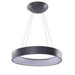 Azzardo SMART lampa wisząca LED Solvent R 45 32W 2680lm 3000/6000K szara Ø45cm AZ3968