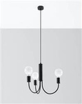Sollux żyrandol / lampa wisząca Piccolo 3 3xE27 czarna SL.0856