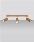 Sollux plafon (reflektorek) Zeke 3 3xGU10 drewniany SL.1030