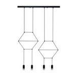 Step Into Design lampa wisząca Linea 4xG9 czarna XT068-4P