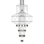 Step Into Design żyrandol / lampa wisząca Linea-43 43xG9 czarna XT100-43P