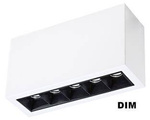 Mistic Lighting plafon techniczny LED Icon 5x(2W 230lm 4000K) 10W 1150lm 48° DIM (ściemnialny) czarno/biały MSTC-05411253