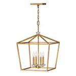 Quintiesse lampa wisząca Stinson 4xE14 mosiężna QN-STINSON-4P-L-DBR