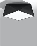 Sollux plafon Hexa 35 2xE27 czarny SL.0690