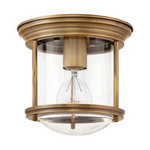 Quintiesse plafon łazienkowy Hadrian E27 brązowy IP44 QN-HADRIAN-MINI-F-BR-CLEAR