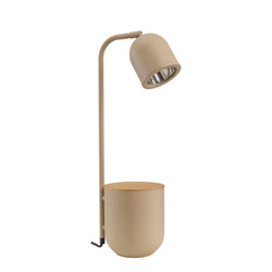 Kaspa lampa stojąca Botanica Wood GU10 1x9W wys. 52 cm beżowa 41110107