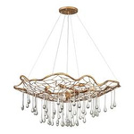 Quintiesse lampa wisząca Laguna 6xE14 złota QN-LAGUNA-6P