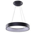 Azzardo SMART lampa wisząca LED Solvent R 45 32W 2680lm 3000/6000K czarna Ø45cm AZ3966