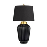 Quintiesse lampka biurkowa Bexley E27 czarno/mosiężna QN-BEXLEY-TL-BKBB