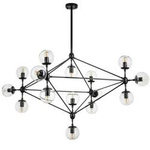 Step Into Design żyrandol / lampa wisząca Astrifero 15 15xE27 czarna ST-9047-15 transparent