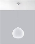 Sollux lampa wisząca Ball E27 biała SL.0256