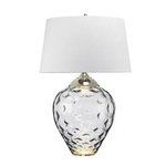 Quintiesse lampka biurkowa Samara 2xE27 + GU10 szara/nikiel Ø51cm QN-SAMARA-TL-LRG-SMK