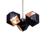 Step Into Design żyrandol / lampa wisząca New Geometry 3 3xE14 czarno/złota ST-8861-3
