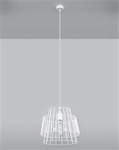 Sollux lampa wisząca Gate E27 biała SL.0662