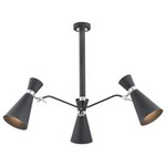Argon żyrandol / plafon Lukka 3xE27 czarny 1380