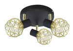 Candellux plafon (reflektorki) Acrobat 3xE14 czarno/złoty 98-66466