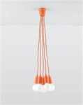 Sollux lampa wisząca Diego 5 5xE27 pomarańczowa SL.0586