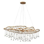 Quintiesse lampa wisząca Laguna 8xE14 złota QN-LAGUNA-8P