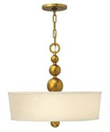 Elstead lampa wisząca Zelda 3xE27 mosiężna HK-ZELDA-P-B-VS