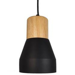 Step Into Design lampa wisząca Concrete E27 czarno/drewniana ST-5220 black