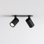 Astro plafon (reflektorki) Ascoli Twin Recessed 2xGU10 Ø8cm czarny mat 1286100