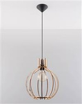 Sollux lampa wisząca Arancia E27 drewniana SL.0391