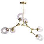 Step Into Design żyrandol / lampa wisząca Modern Orchid 6 6xE27 złota ST-1232-6 GOLD transparent