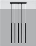Sollux lampa wisząca Pastelo 5 5xG9 czarna SL.0472