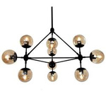 Step Into Design żyrandol / lampa wisząca Astrifero 10 10XE27 bursztynowo/czarna ST-9047-10 amber