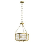 Quintiesse lampa wisząca Roux 3xE27 mosiężna QN-ROUX3-NBR