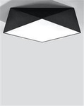 Sollux plafon Hexa 45 3xE27 czarny SL.0693