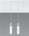 Sollux lampa wisząca Borgio 2 2xGU10 biało/betonowa SL.0648