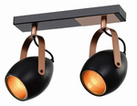 Candellux kinkiet (reflektorki) Anica 2xE14 czarno/złoty 92-81797