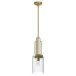 Quintiesse lampa wisząca Kimrose E27 mosiężna QN-KIMROSE-MP-BNB