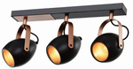 Candellux plafon (reflektorki) Anica 3xE14 czarno/złoty 93-82589