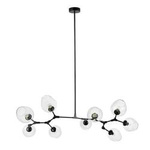Step Into Design żyrandol / lampa wisząca Modern Orchid 9 9xE27 czarna ST-1232-9 black transparent