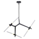 Step Into Design lampa wisząca Sticks 6 6xG9 czarna ST-1001-6 black