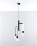 Sollux żyrandol / lampa wisząca Duomo 3m E27 czarna SL.0302