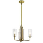 Quintiesse lampa wisząca Kimrose 3xE14 mosiężna QN-KIMROSE3-BNB