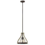 Elstead lampa wisząca Middlefield E27 rdzawo/drewniana HK-MIDDLEFIELDP1