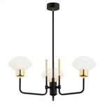 Argon żyrandol / lampa wisząca Ravello  3xE27 czarno/mosiężna 6166